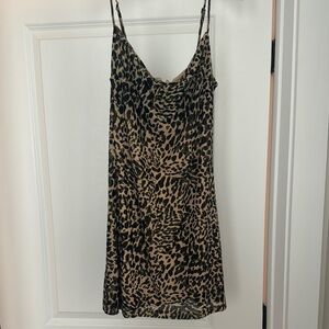 Leopard Print Slip Dress